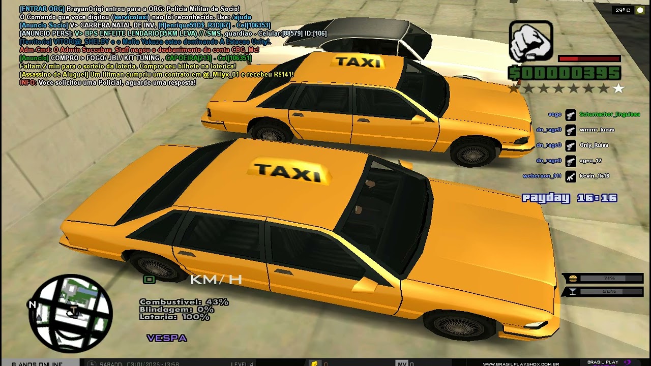 GTA Samp Agora é só ganhar Dinheiro