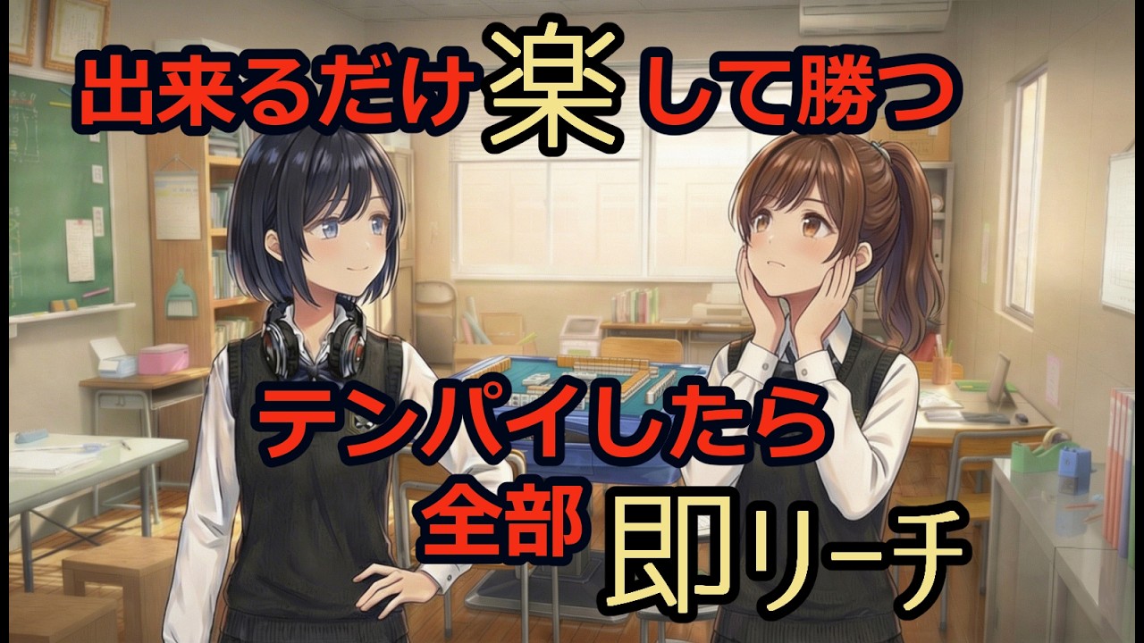 出来るだけ楽して勝つための簡単麻雀戦術【～その①全部リーチ編～】