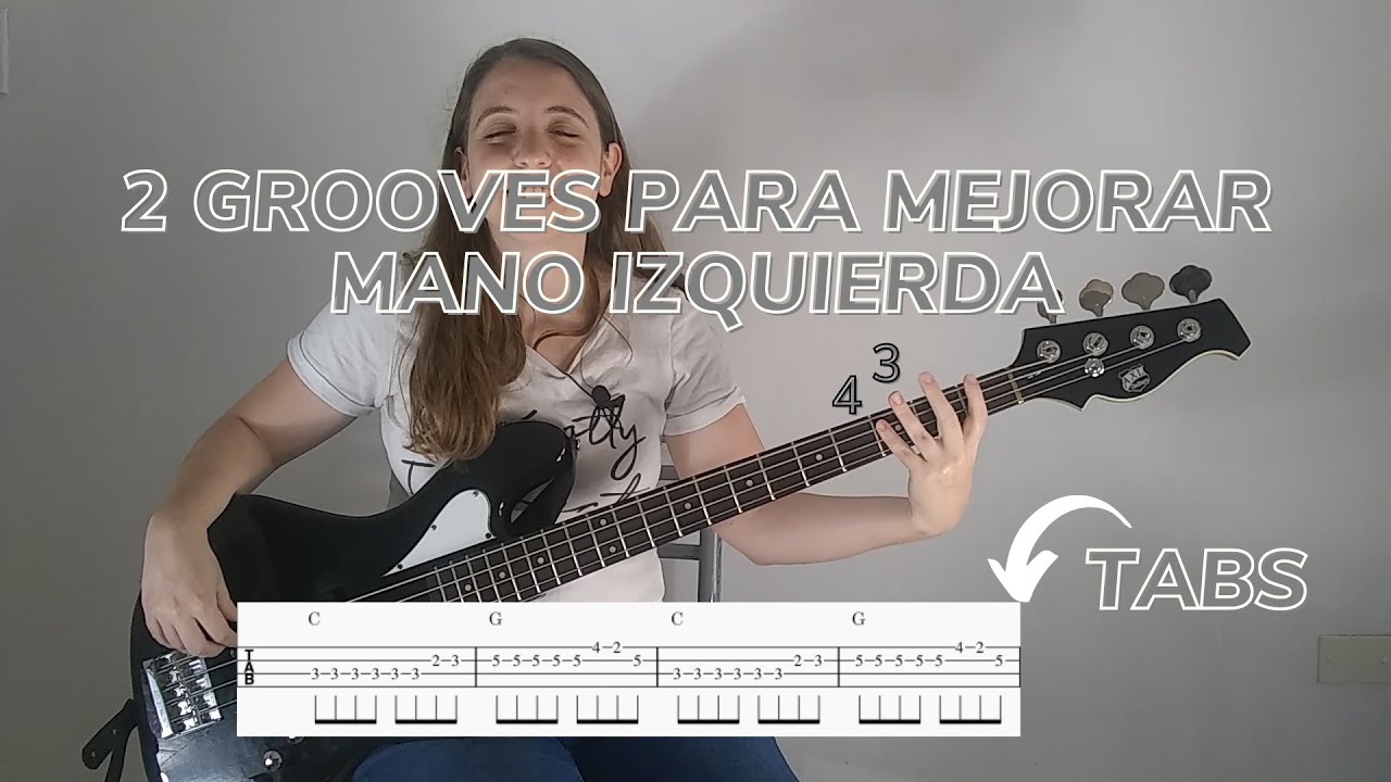 2 GROOVES de BAJO para MEJORAR la DIGITACION de MANO IZQUIERDA: Dedo 3 y 4
