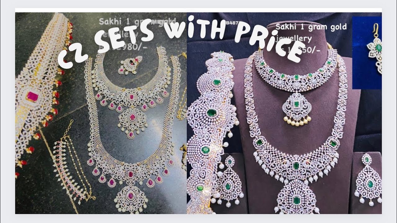 cz jewellery sets with price | white stone jewellery set| white stone sets| cz jewellery online