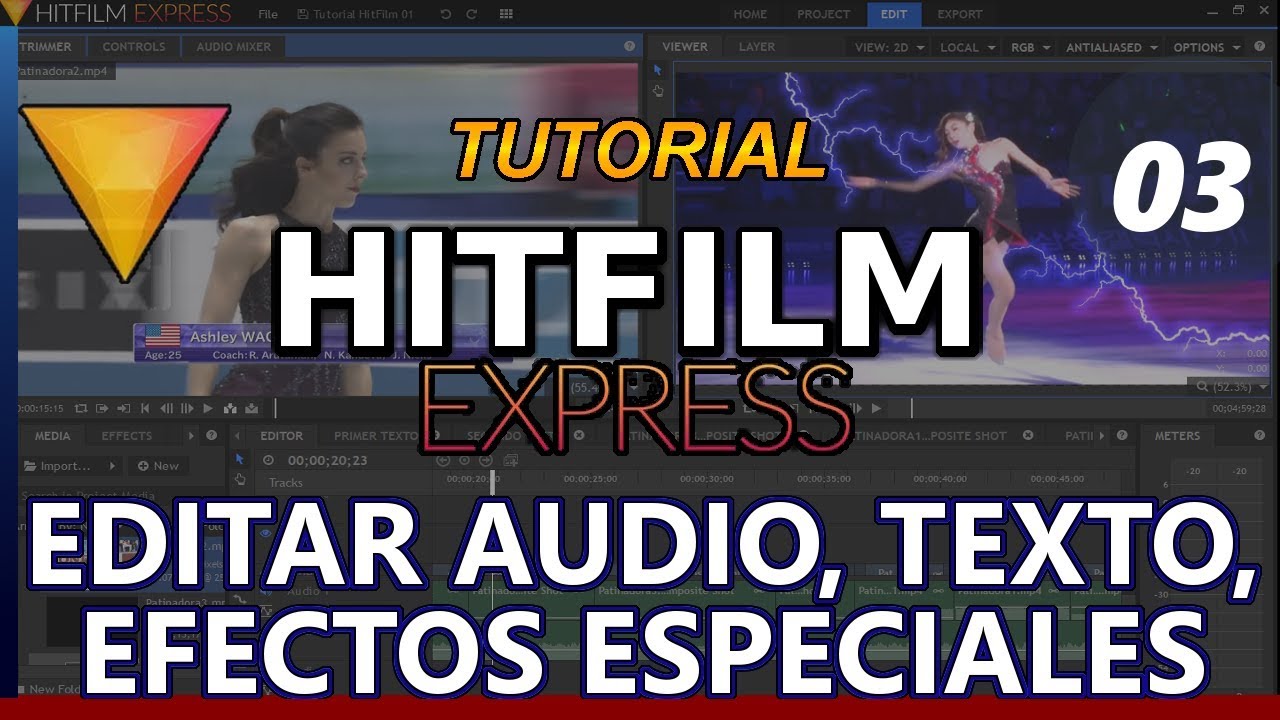 HITFILM EXPRESS Tutorial 03: cómo editar videos gratis, transiciones, texto, efectos especiales