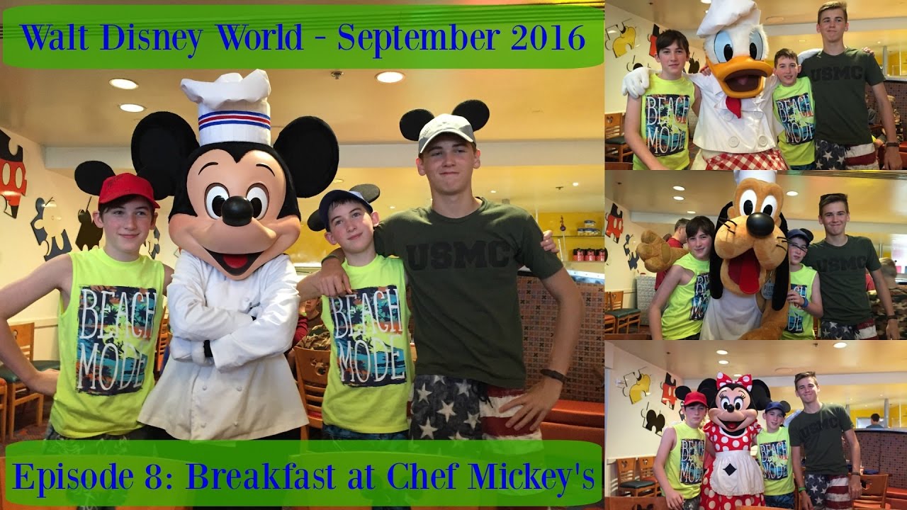 Episode 8: Breakfast at Chef Mickey's - Disney World Vlog September 2016