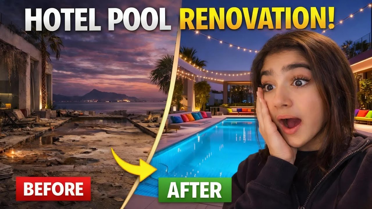 This Abandoned Pool Became a Luxury Resort in Seconds…