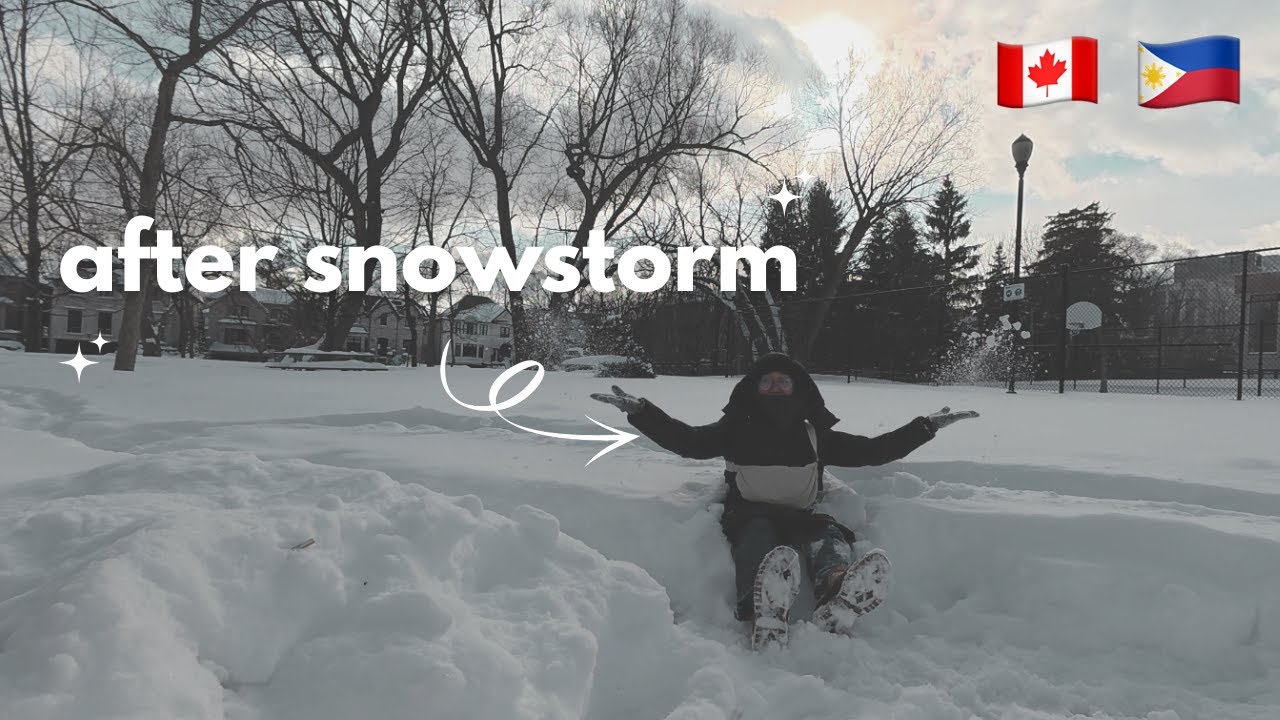 FIRST TIME TO EXPERIENCE A SNOWSTORM! | FILIPINO OWP+INTERNATIONAL STUDENT CANADA JOURNEY