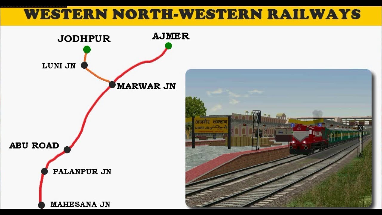 indian rail simulator Ajmer to Falna JN superfast with nice view