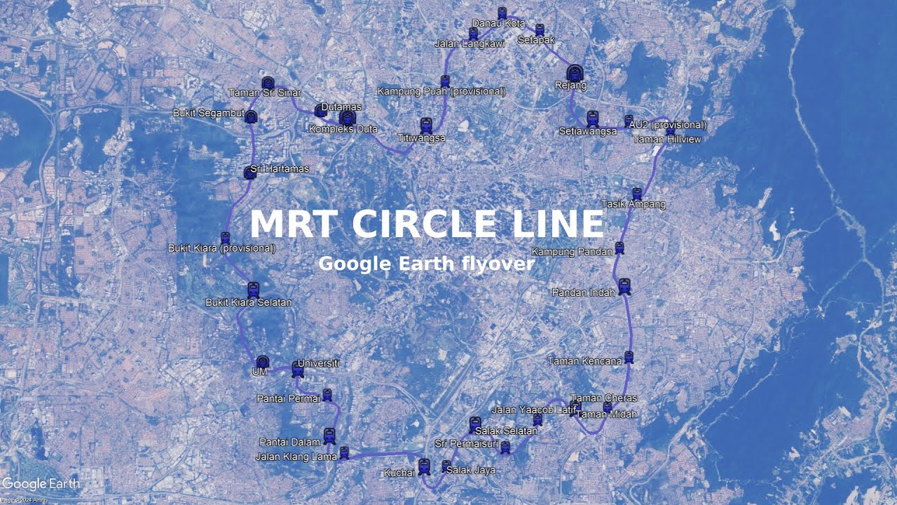 Proposed MRT Circle Line (MRT3) Google Earth flyover