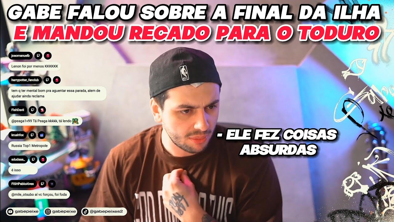 GABE FALOU SOBRE A FINAL DA ILHA E MANDOU RECADO PARA O TODURO