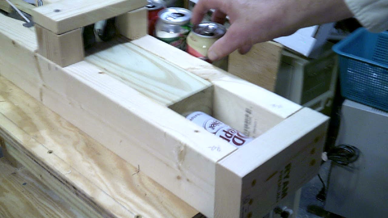 Can crusher you can make using garage door opener