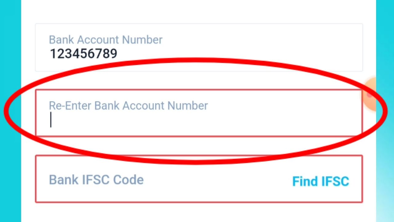 Re-Enter account number matlab kya hota hai | Re-Enter Bank Account Number Meaning In Hindi