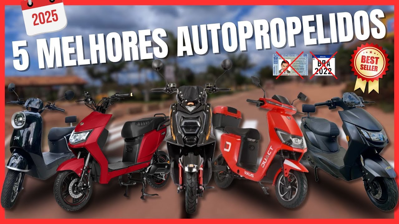 OS 5 MELHORES AUTOPROPELIDOS, SCOOTERS ELÉTRICAS DE 2025. SEM PLACA, SEM CNH.