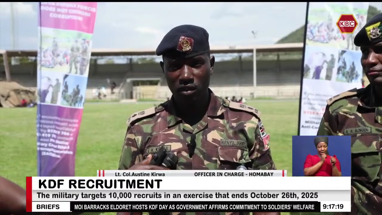 Hundreds of Kenyans turn up on 2nd day of KDF countrywide recruitment