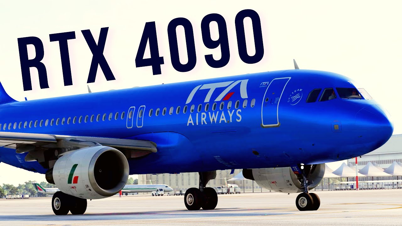 MSFS 2020: (4K) INSANE REALISM GRAPHICS ✈️ Rome - Linate Fenix A320 RTX 4090