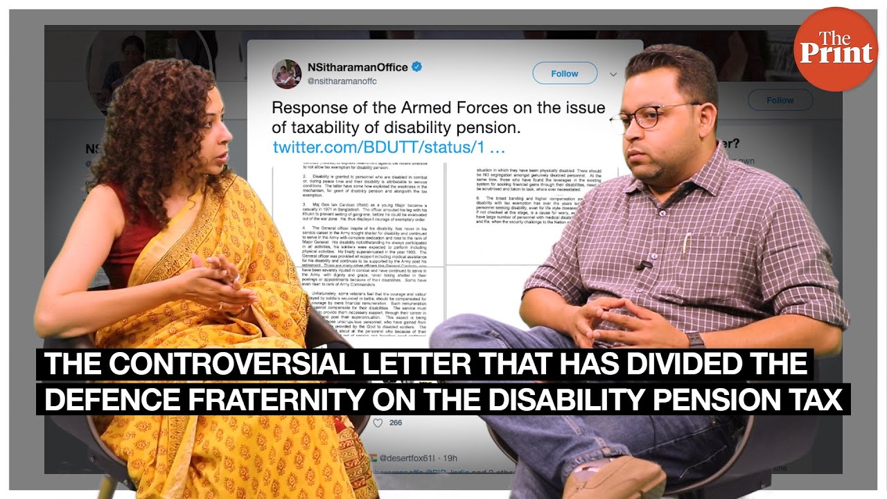 The controversial letter that has divided the defence fraternity on the disability pension tax