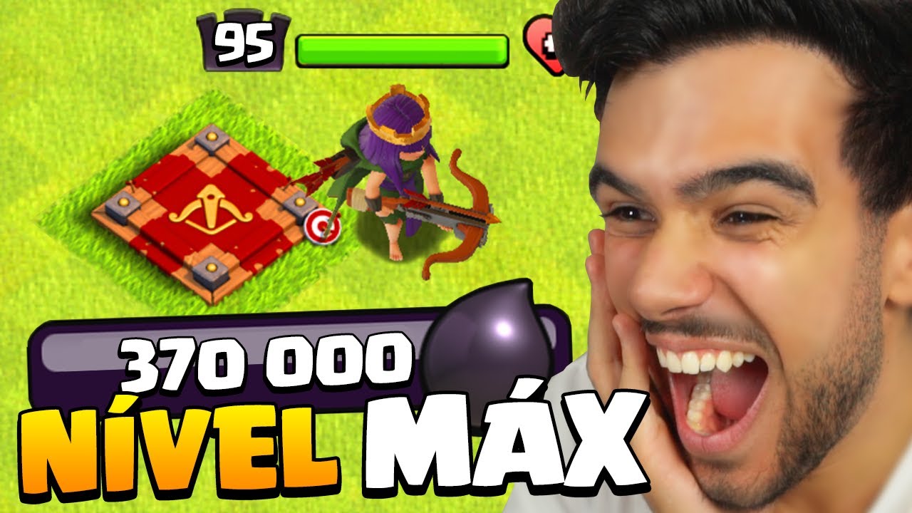 UPEI A RAINHA PRO NÍVEL 95 E ELA QUEBROU O CLASH OF CLANS!