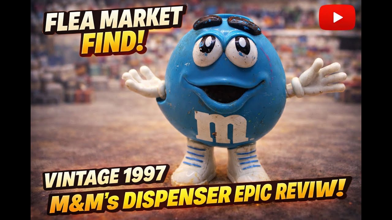 Vintage 1997 M&M’s Candy Dispenser 🍬 Flea Market Find