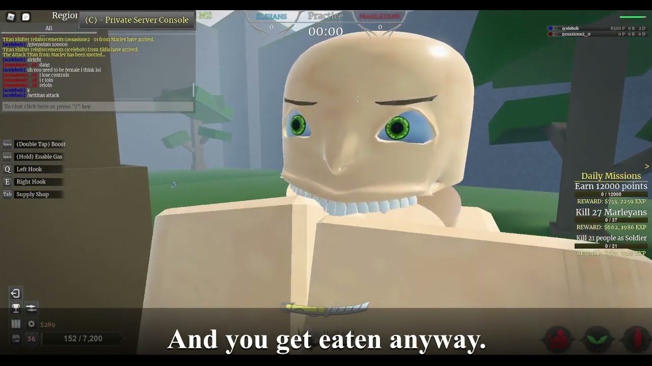 What happens if a TITAN SHIFTER gets Eaten? (Titan Warfare)