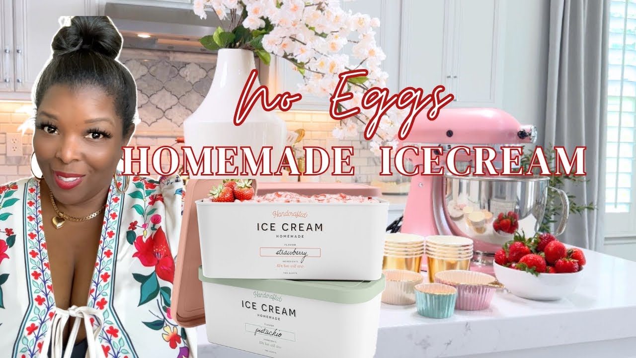 No Eggs Strawberry Ice Cream Recipe