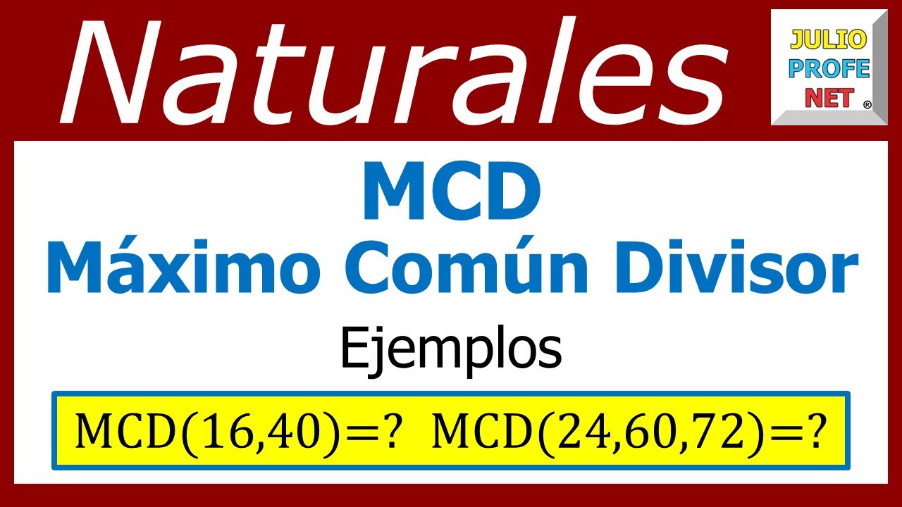 Máximo común divisor: dos ejemplos #julioprofe
