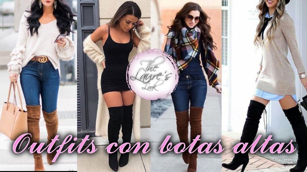 OUTFITS CON BOTAS ALTAS MODA Y ESTILO OTOÑO INVIERNO - 2021