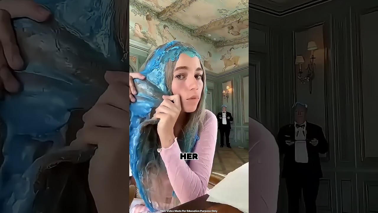 Она намазала волосы жвачкой 😳