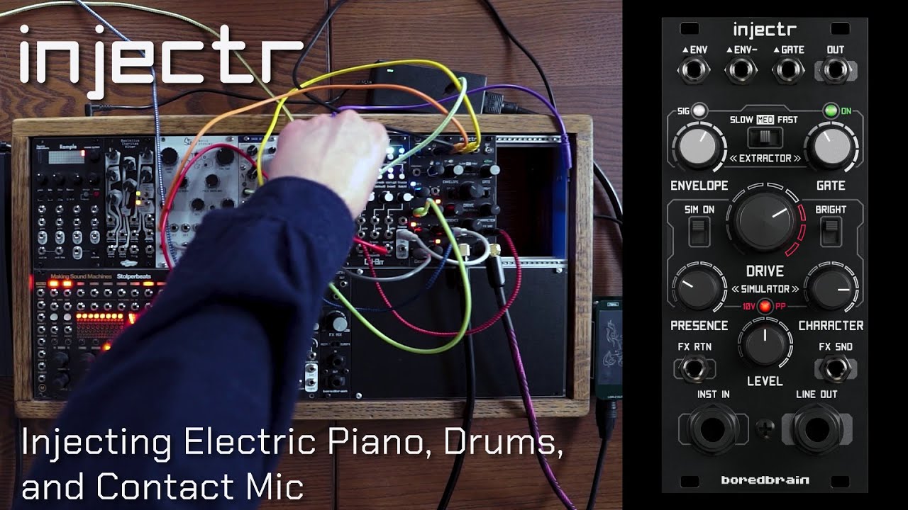 Boredbrain Injectr with Electric Piano, Drums, and Contact Mic