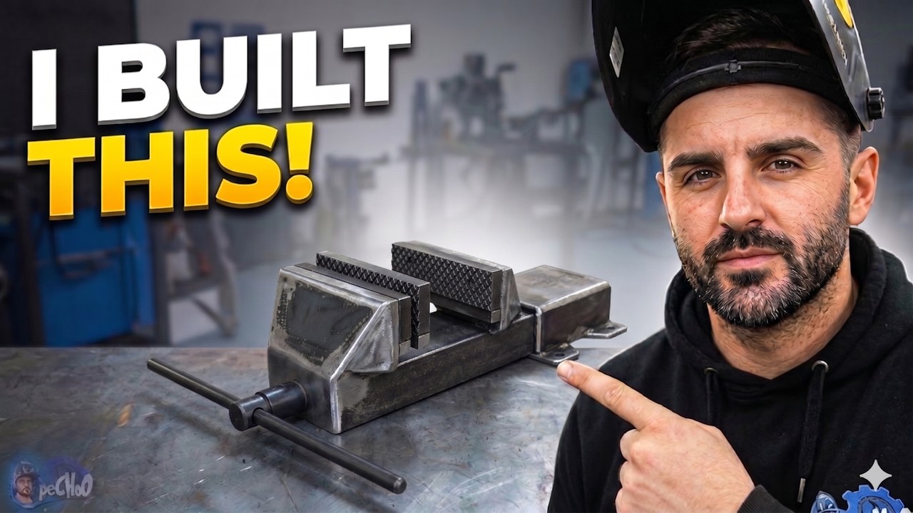 DIY - БОЛЬШИЕ металлические тиски из подручных материалов (выглядит промышленно)