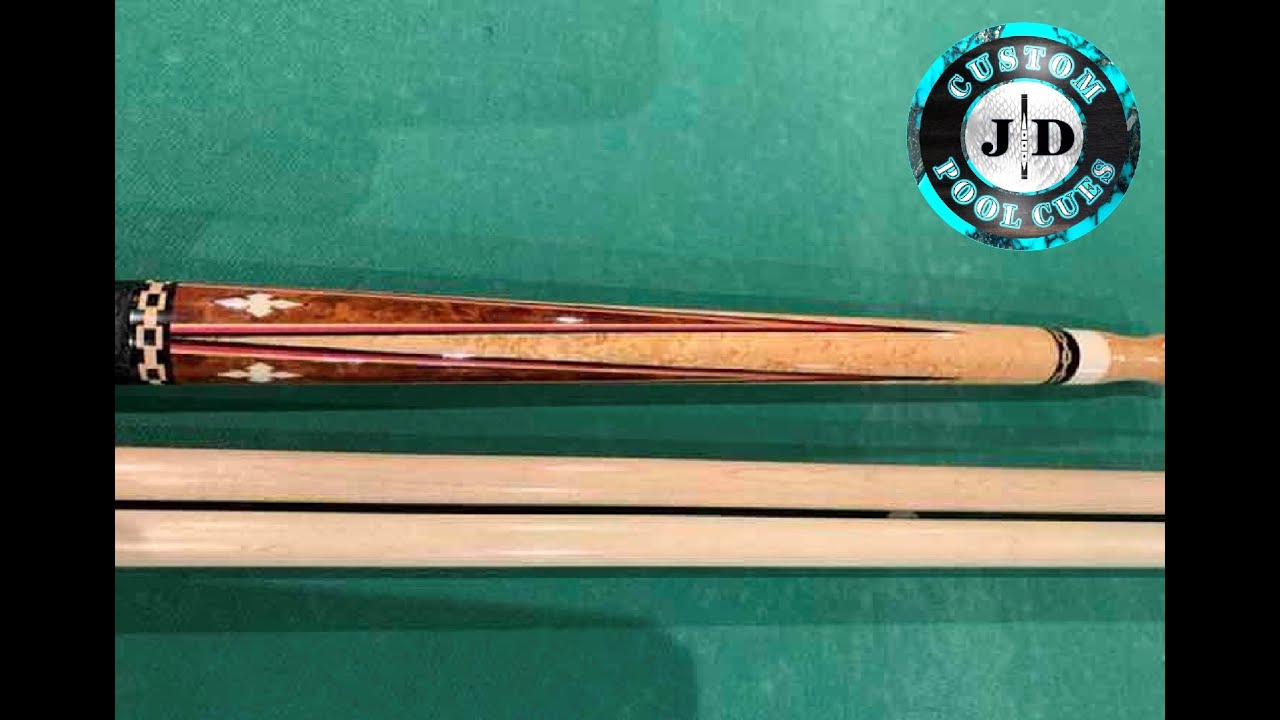 JD Custom Cues - 2008 Maple, Amboyna Burl, Ebony & Ivory 2