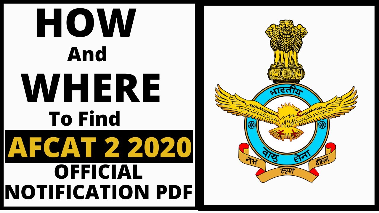 HOW TO DOWNLOAD AFCAT NOTIFICATION 2 2020 | DOWNLOAD LATEST AFCAT NOTIFICATION PDF | 2020