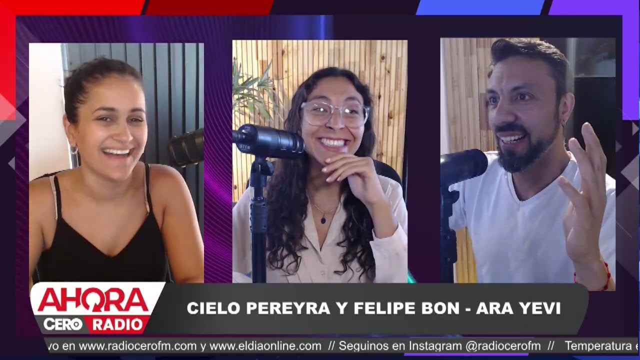 Los portabanderas de Ara Yevi, Cielo Pereyra y Felipe Bon, en  Ahora o Nunca.
