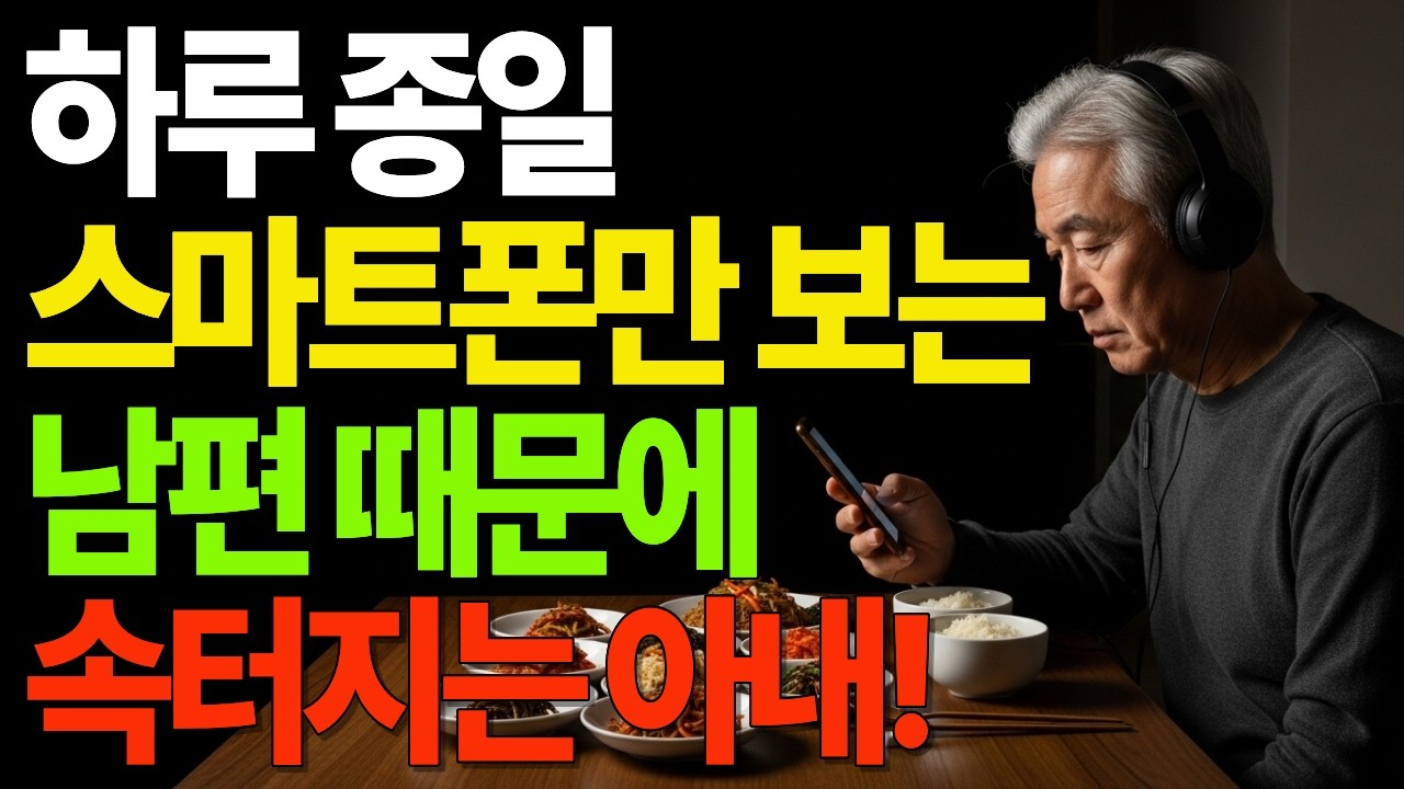 하루 종일 스마트폰만 보는 남편 때문에 속터지는 아내?