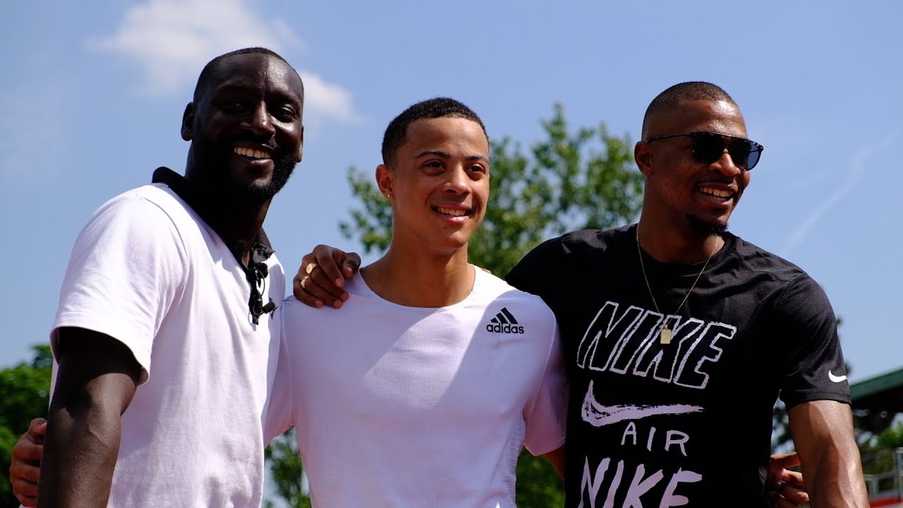 Sasha Zhoya coaché par Ladji Doucouré et Wilhem Belocian