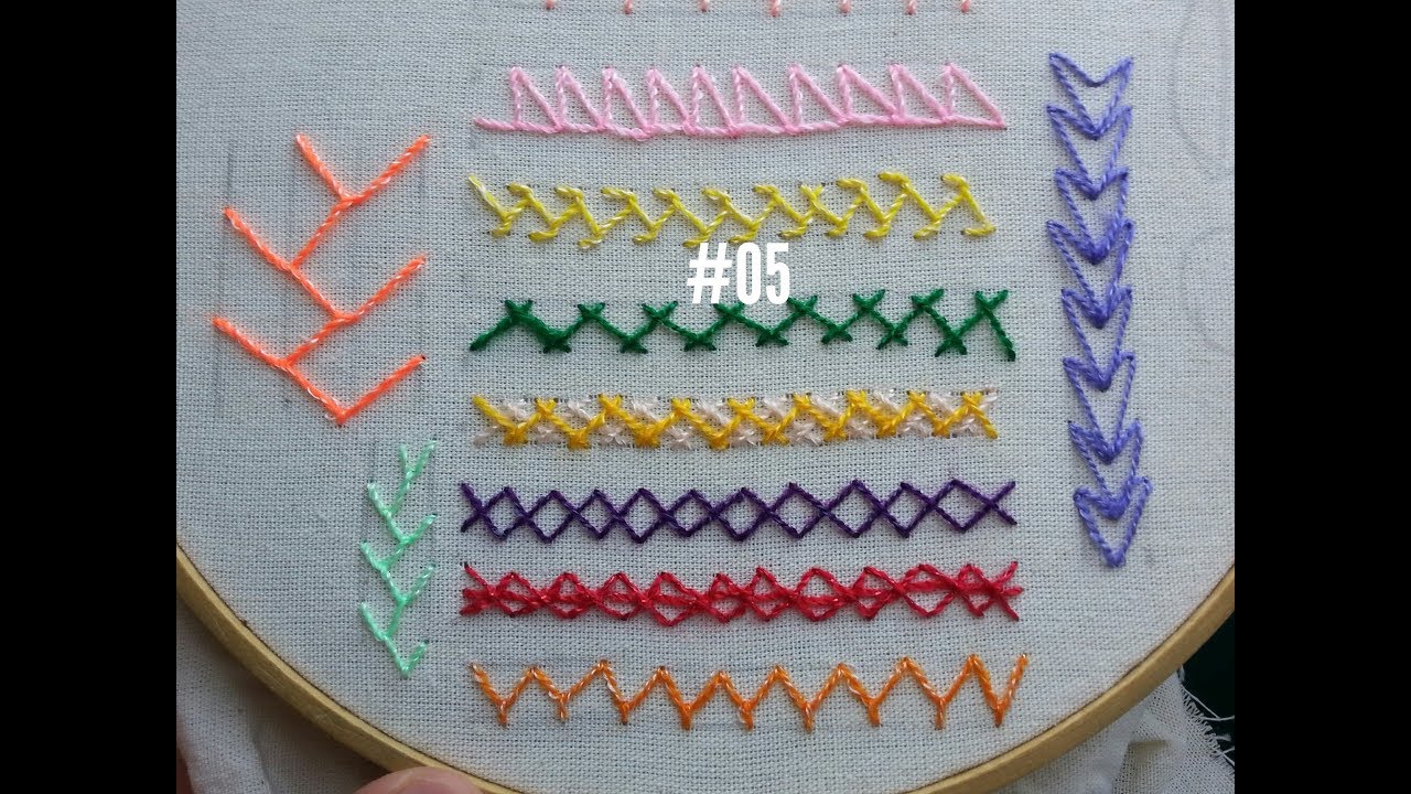 Puntadas basicas del bordado mexicano clase#4 mosca,corazon