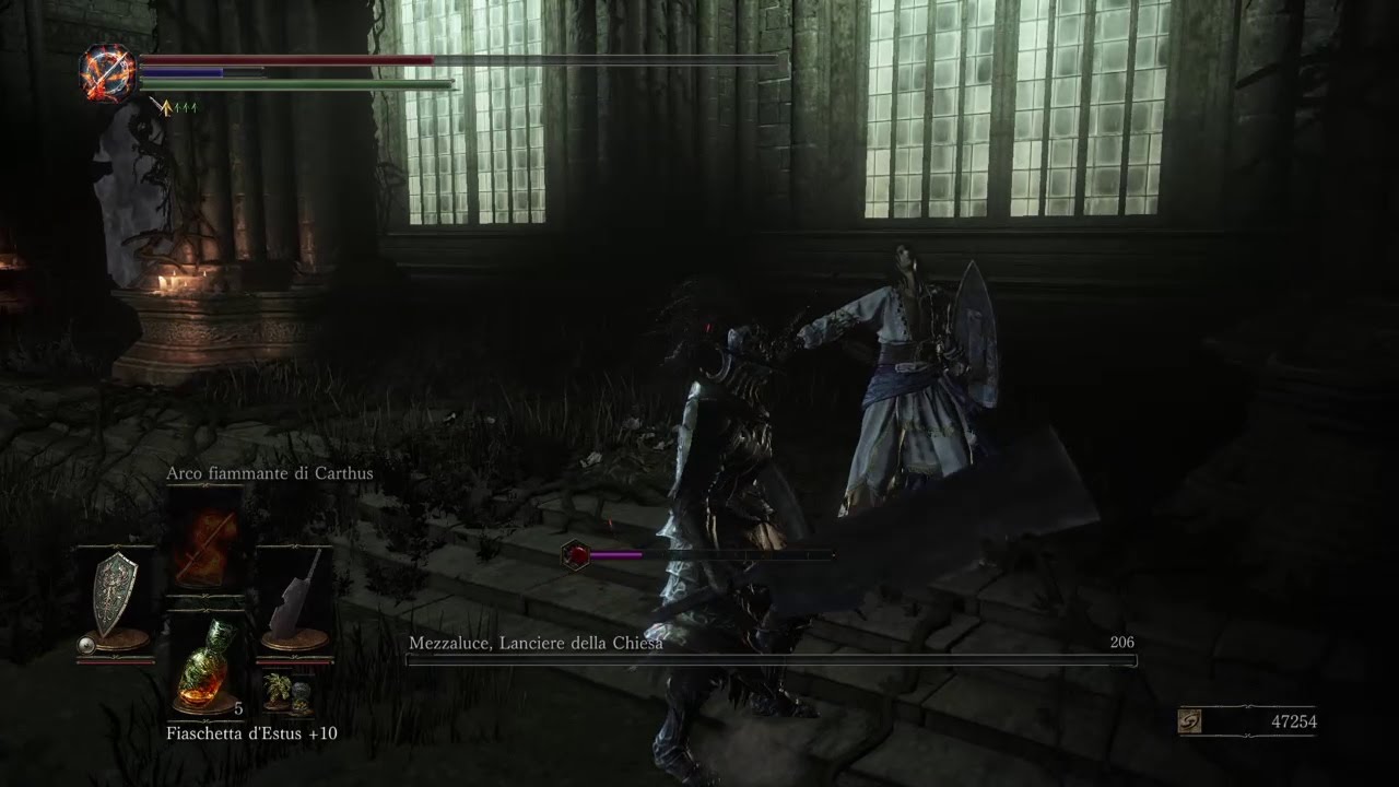 DARK SOULS 3 - DLC The Ringed City - Mezzaluce Lanciere della Chiesa / Halflight... (Boss Fight #2)