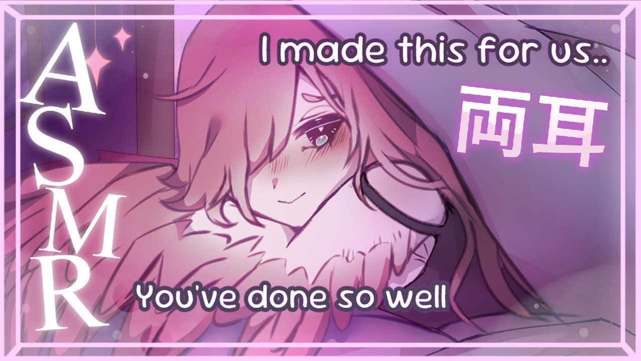 【ASMR】Harpy girl made a bed nest to relax you in【Cooing/Purring,  Feather tracing, Hair ruffle】