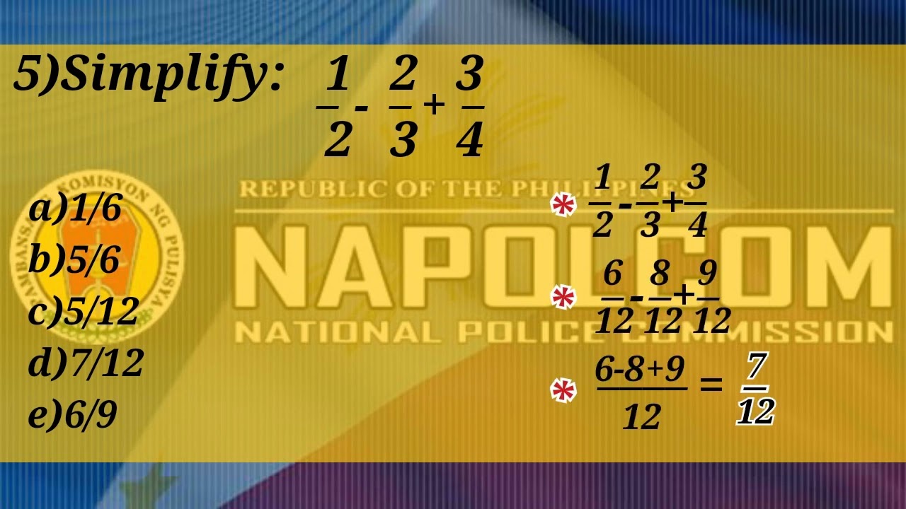 Napolcom Reviewer 2022- Quantitative Reasoning