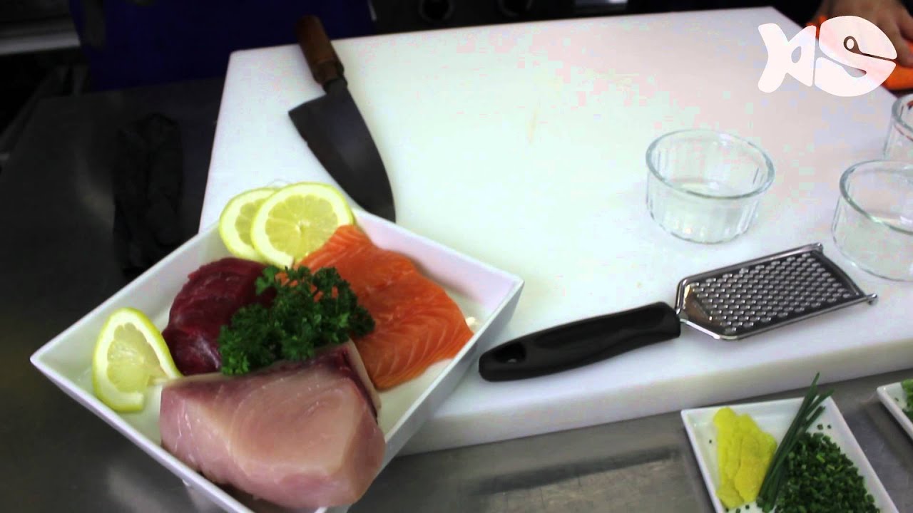 Tartine di Riso Basmati con Tartare di Tonno, Salmone e Pesce Spada