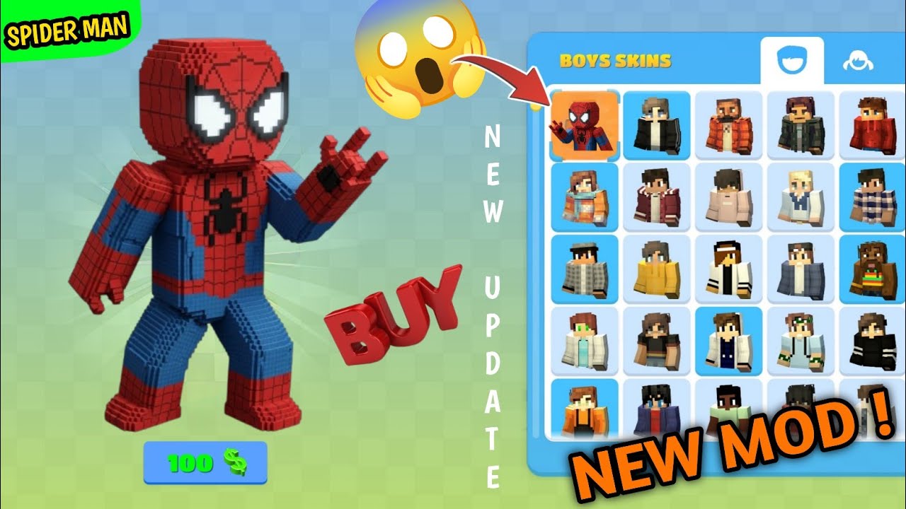 I Purchased Spider Man New Skins 🤯 How To Unlocked Spider Man Dress In School Party Craft 