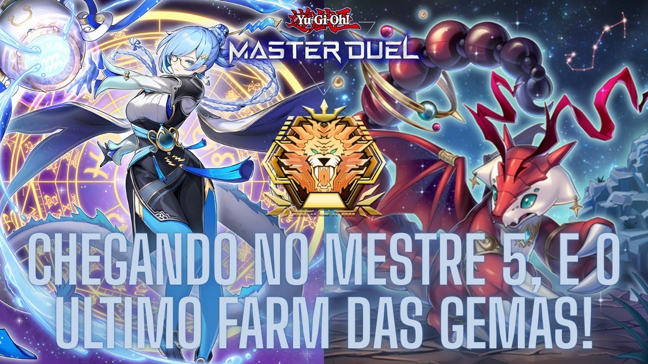 Falta pouco pro MESTRE 5 HOJE, e o ultimo farm de gemas pro aniversário! - Yu-Gi-Oh! Master Duel.