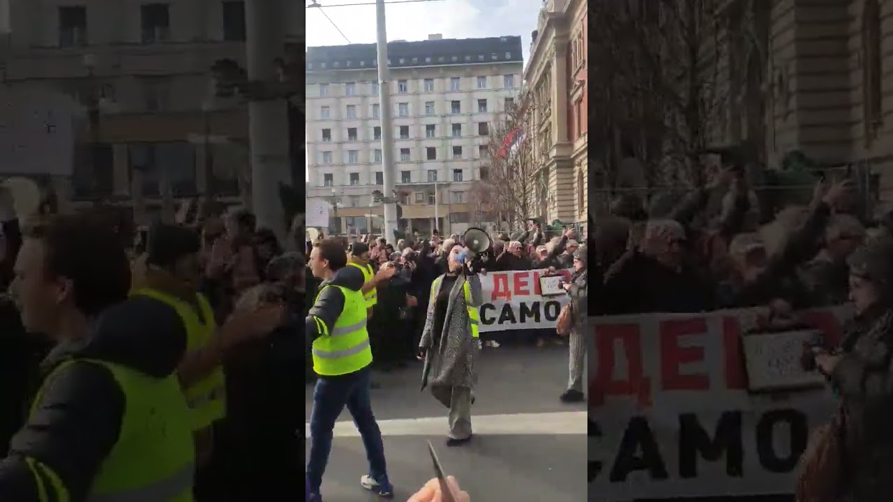 Studenti i penzioneri, protesti Srbija, trg Republike 5. februar 2025 #protesti #studenti #srbija