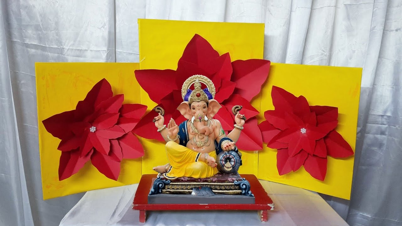Ganpati Decoration Idea 2022 | Eco friendly Ganpati Decoration idea at home |Ganpati Decor| Ep : 1