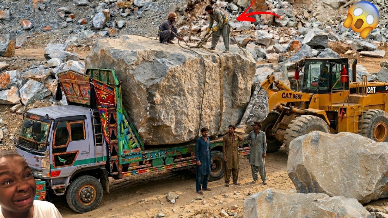 Massive Boulder Loading Skills &ndash; Truck Under Pressure! 💥