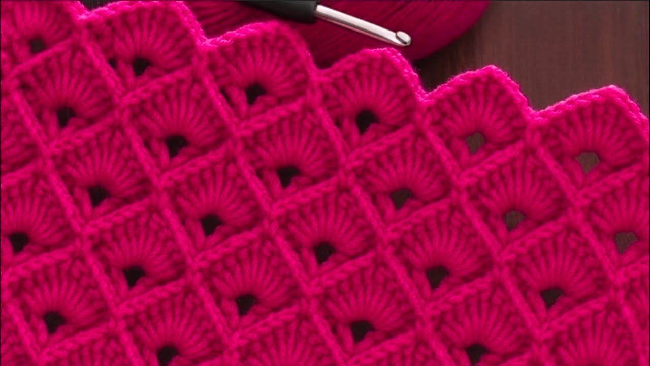 Абсолютно потрясающий 👌 узор для вязания крючком 🩷 Идеальное одеяло