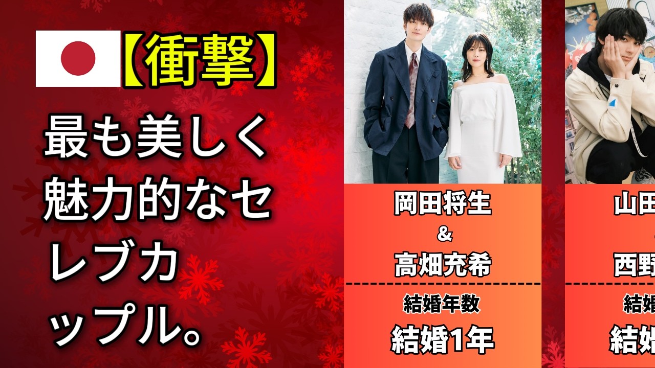 ビジュアルが最強すぎる美男美女芸能人有名人夫婦50選#芸能人
