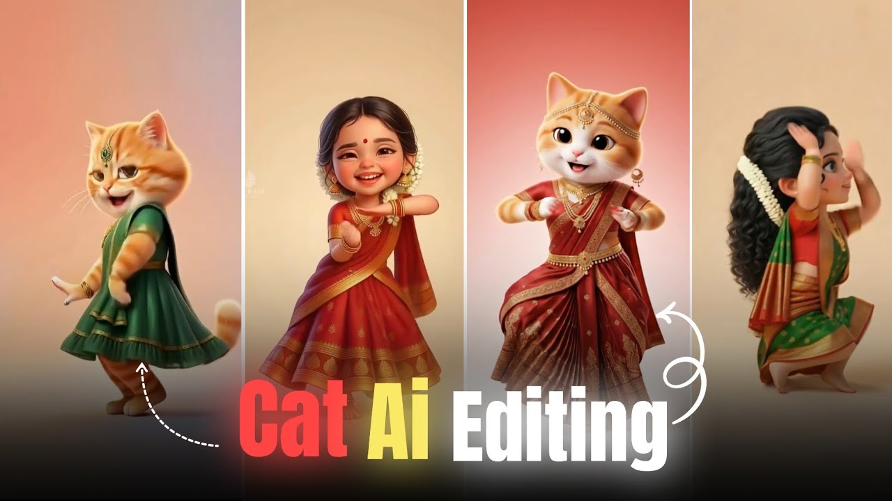 Ai Trending Cat child Reel Editing in Mobile instagram trending reels 