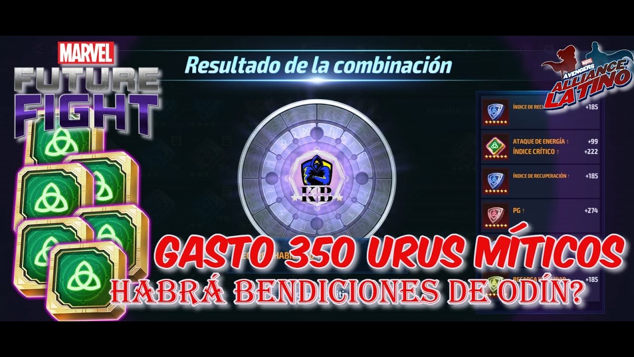 GASTO 350 URUS MÍTICOS🍀, habrá BENDICIONES DE ODIN🍀❓ - Marvel Future Fight