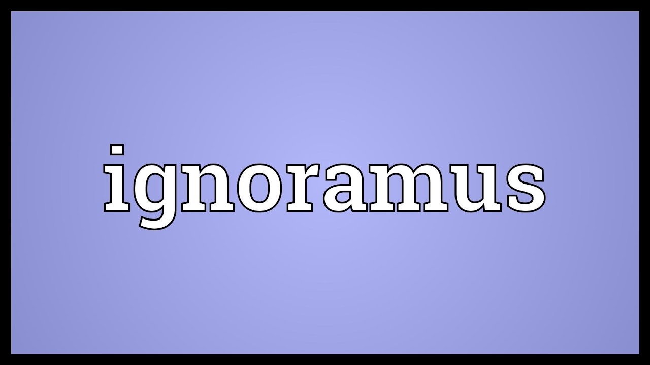 Ignoramus Meaning