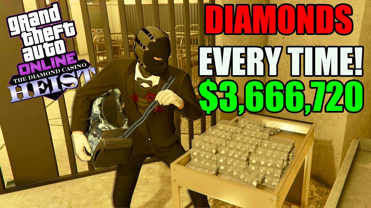 GTA Online Casino Heist - Aggressive Approach, Stealing Diamonds $3,666,720