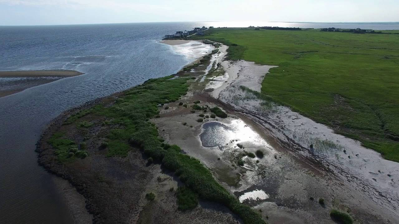 Drone Flyover Delaware Bay Shore