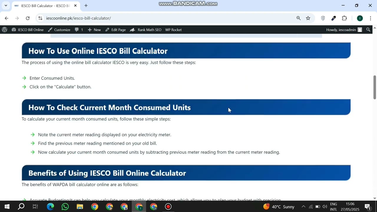 IESCO Bill Calculator