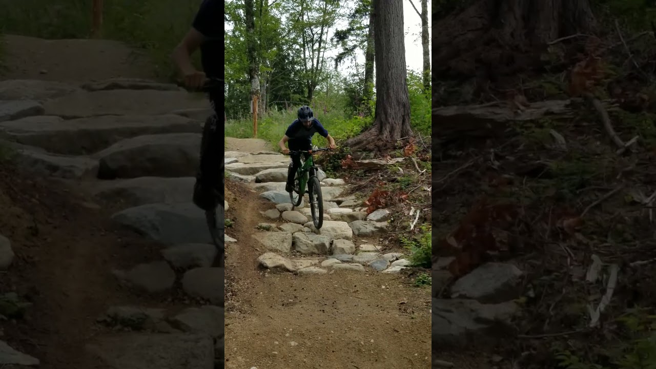 Fast down a sketchy rock garden #mtb #shorts